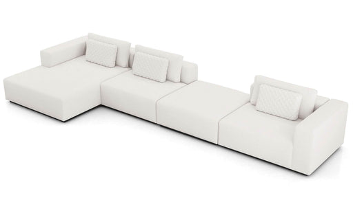 Modloft Sectional Spruce Modular Sectional Sofa with Chaise and Ottoman - Available in 2 Configurations