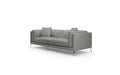 Modloft Sofa Warm Grey Leather Reade Mid-Century Semi-Aniline Top-Grade Brazilian Leather Sofa - Available in 3 Colours