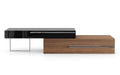 Modloft TV Stand Glossy Black/Walnut Gramercy Media Console - Available in 2 Colours