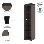 Modubox Bookcase Orion 20"W Narrow Shelving Unit - Available in 2 Colours