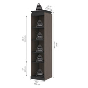 Modubox Bookcase Orion 20"W Narrow Shelving Unit - Available in 2 Colours
