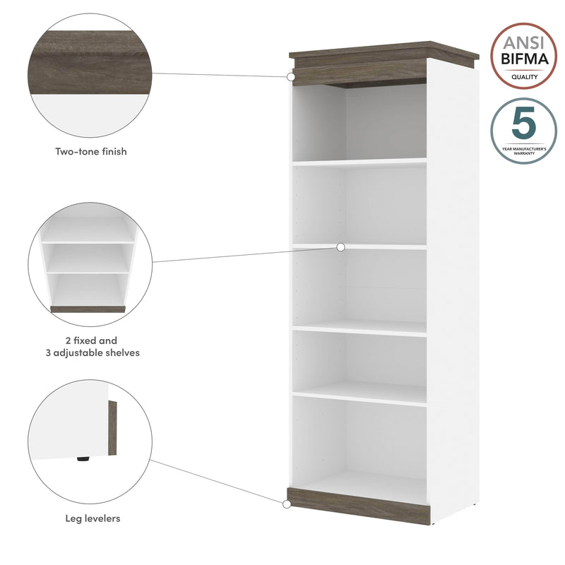 Modubox Bookcase Orion 30"W Shelving Unit - Available in 2 Colours