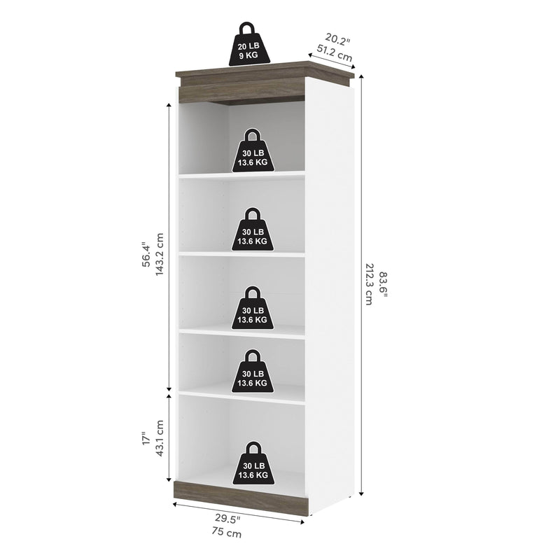 Modubox Bookcase Orion 30"W Shelving Unit - Available in 2 Colours
