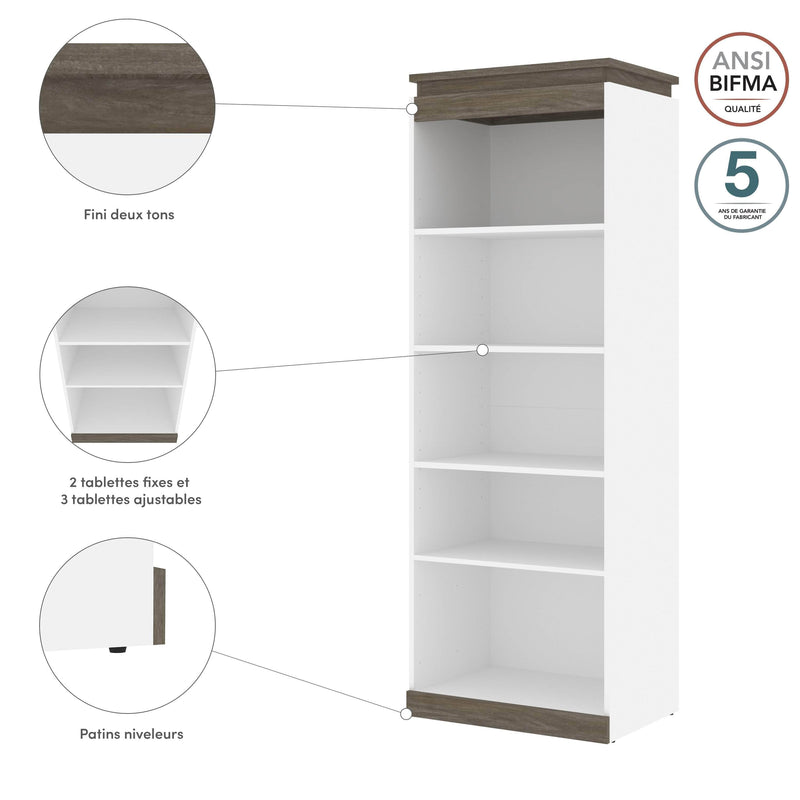 Modubox Bookcase Orion 30"W Shelving Unit - Available in 2 Colours