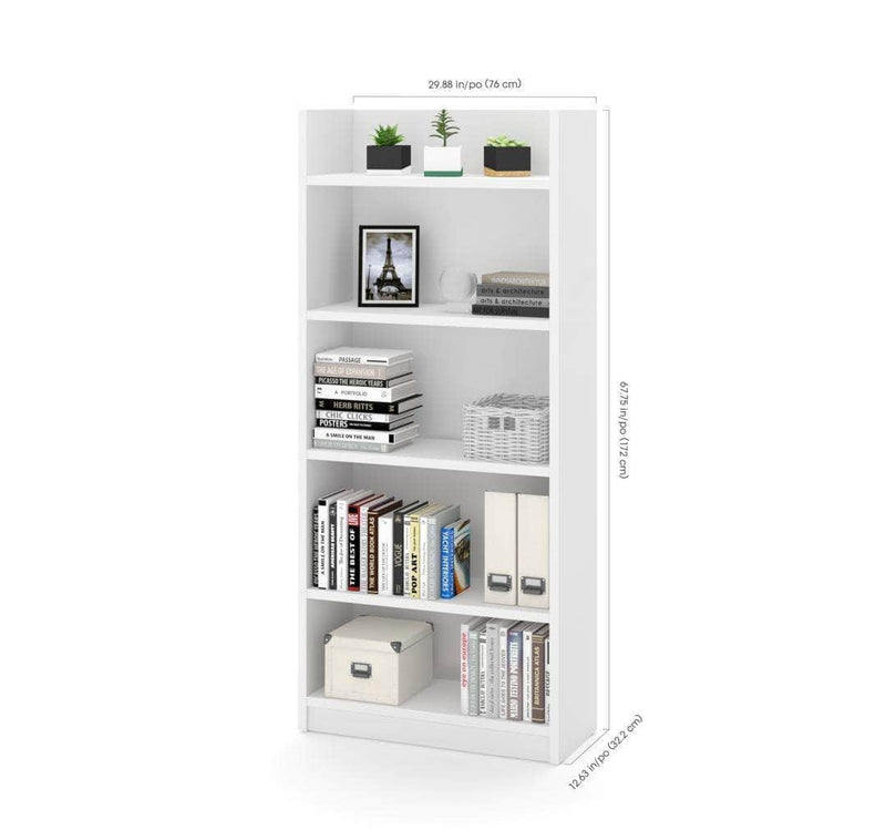 Modubox Bookcase Pro-Linea Standard 5 Shelf Bookcase - Available in 2 Colours