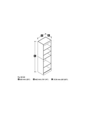 Modubox Bookcase Pur 25“ Storage Unit - Available in 4 Colours