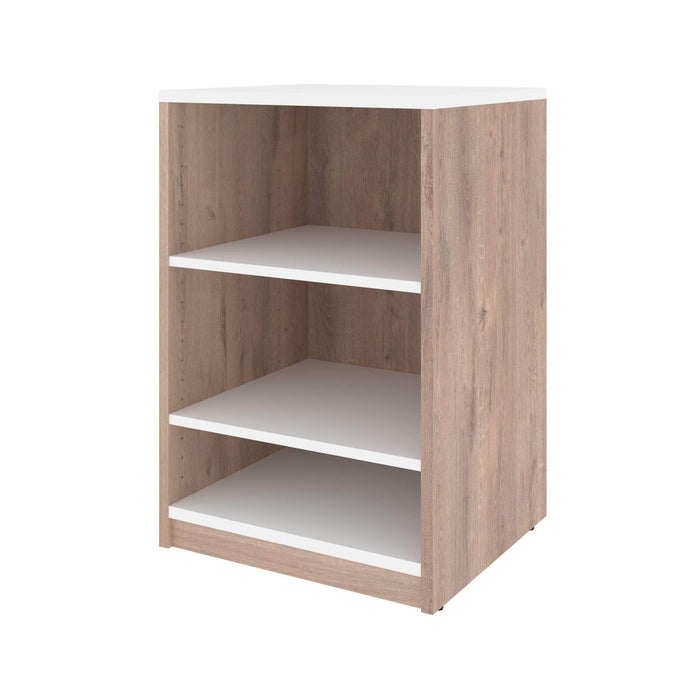 Modubox Bookcase Rustic Brown & White Cielo 19.5“ Low Storage Unit - Available in 2 Colours