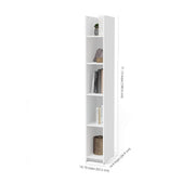 Modubox Bookcase Small Space 10“ Narrow Shelving Unit - Available in 2 Colours