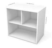 Modubox Bookcase White i3 Plus Low Storage Unit - White