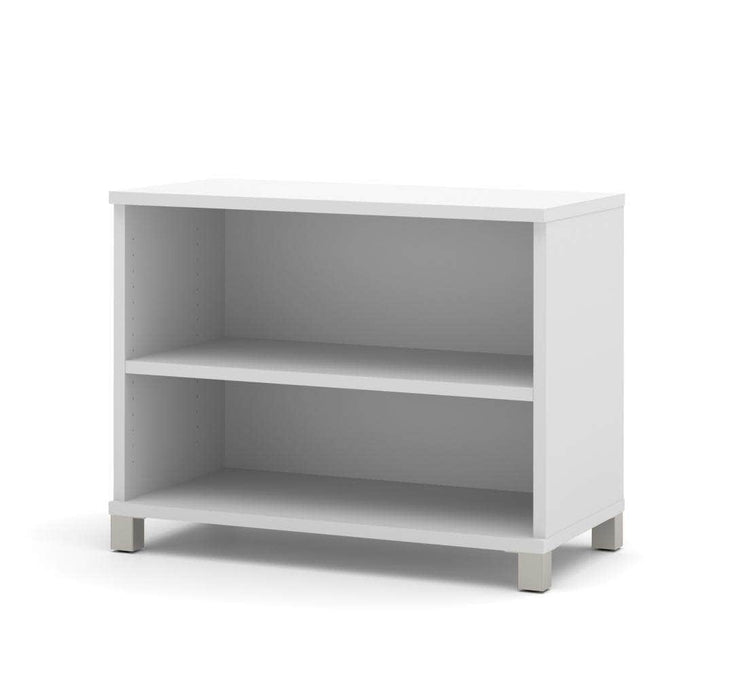Modubox Bookcase White Pro-Linea Low 2 Shelf Bookcase - Available in 2 Colours