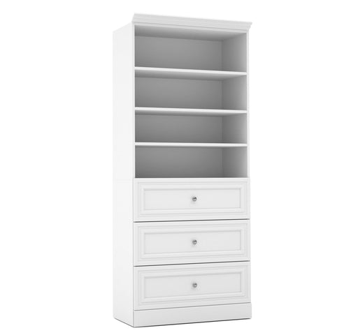 Modubox Bookcase White Versatile 36” Storage Unit with 3 Drawers - Available in 2 Colours