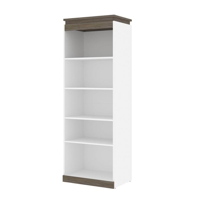Modubox Bookcase White & Walnut Grey Orion 30"W Shelving Unit - Available in 2 Colours