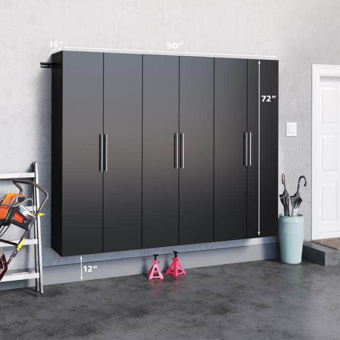 Modubox Cabinet Black HangUps 90" Storage Cabinet 3 Piece Set J - Available in 2 Colours