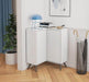 Modubox Cabinet White Krom Corner Storage Cabinet with Metal Legs - Available in 2 Colours