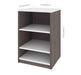 Modubox Closet Organizer Bark Grey & White Cielo 39” Closet Organizer with 1 Low Storage Unit - Bark Grey & White