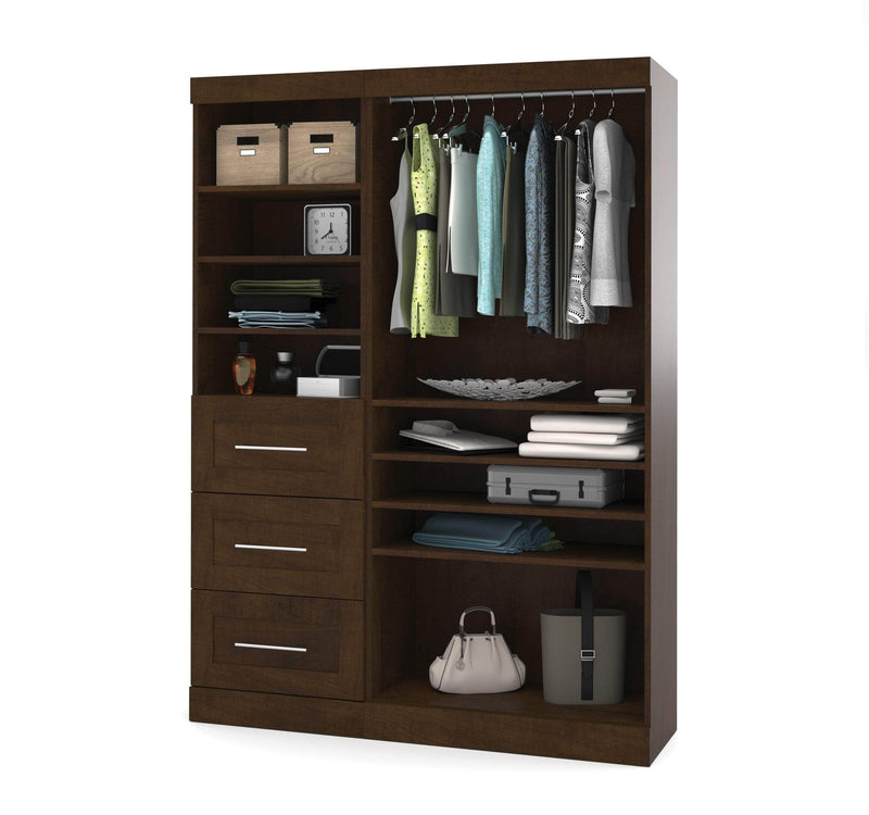 Modubox Closet Organizer Chocolate Pur 61W Closet Organizer - Available in 3 Colours