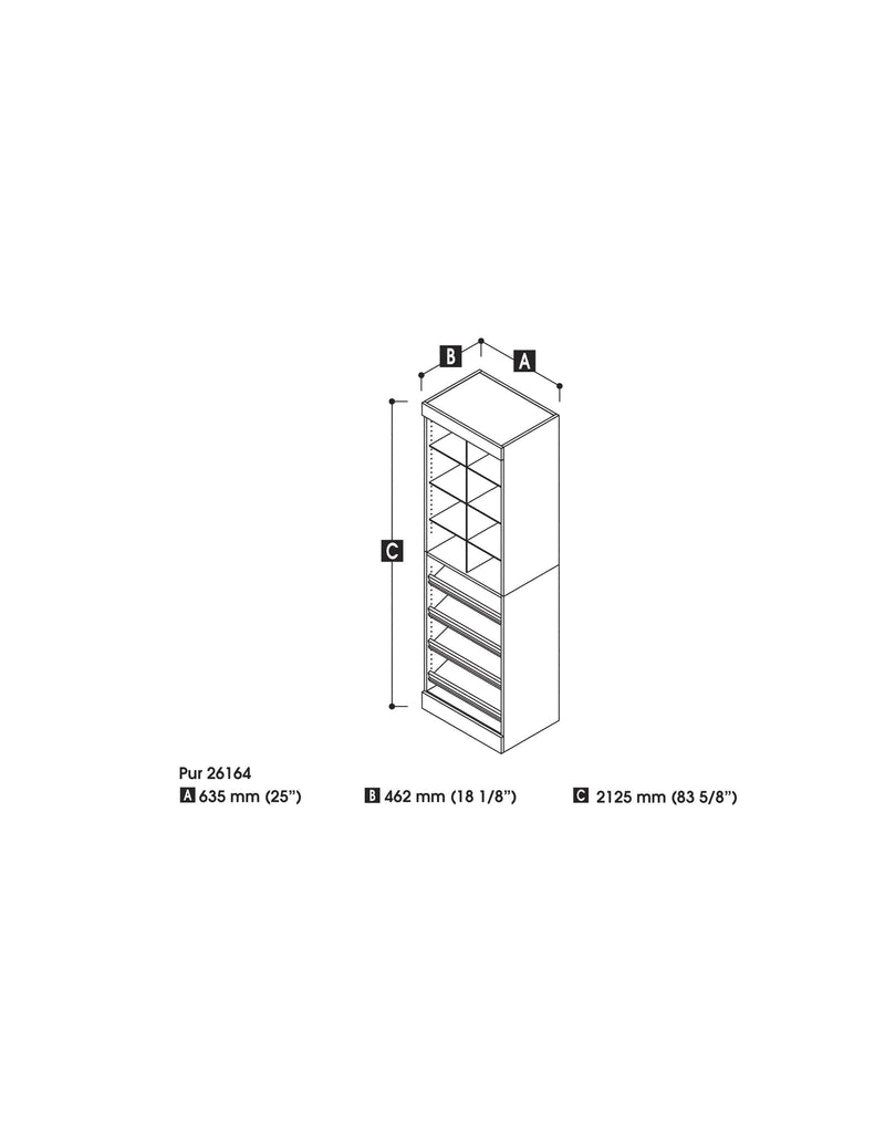 Modubox Closet Organizer Pur 25“ Closet Organizer - Available in 3 Colours