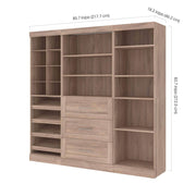 Modubox Closet Organizer Pur 86“ Closet Organizer with Storage Cubbies - Available in 3 Colours