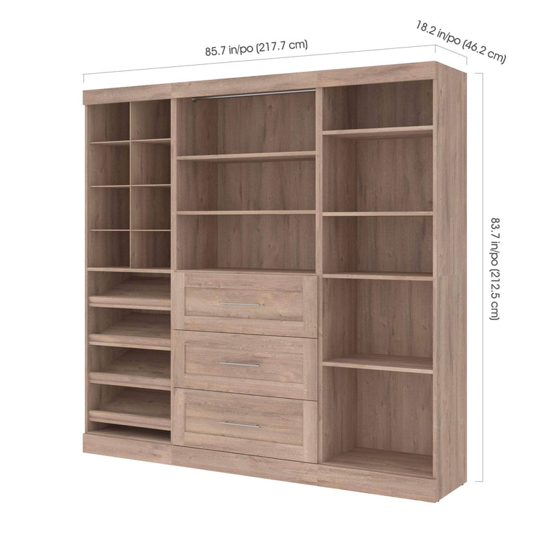 Modubox Closet Organizer Pur 86“ Closet Organizer with Storage Cubbies - Available in 3 Colours