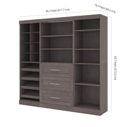 Modubox Closet Organizer Pur 86“ Closet Organizer with Storage Cubbies - Available in 3 Colours