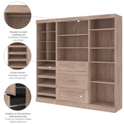 Modubox Closet Organizer Pur 86“ Closet Organizer with Storage Cubbies - Available in 3 Colours