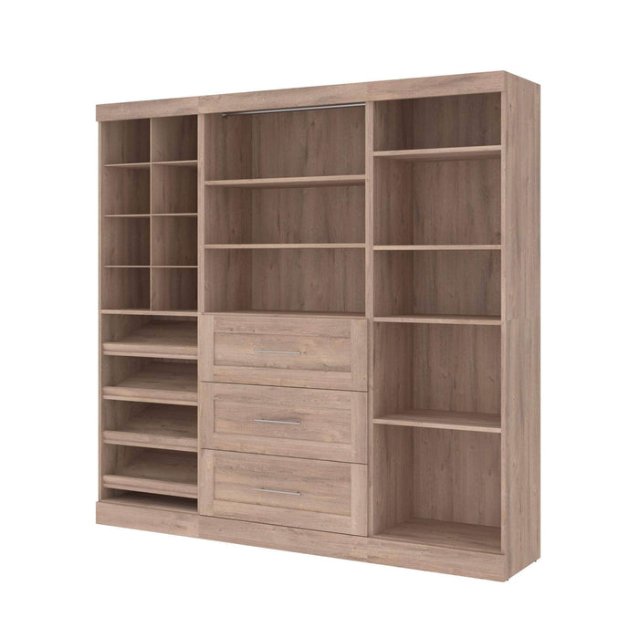 Modubox Closet Organizer Rustic Brown Pur 86“ Closet Organizer with Storage Cubbies - Available in 3 Colours