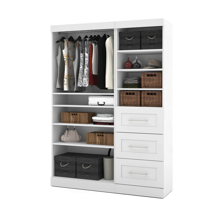Modubox Closet Organizer White Pur 61W Closet Organizer - Available in 3 Colours