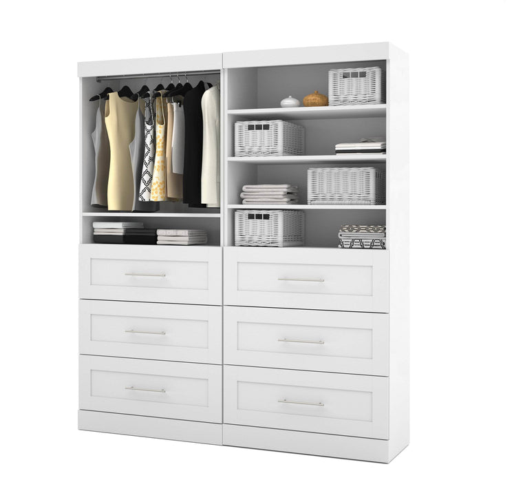 Modubox Closet Organizer White Pur 72” Closet Organizer - Available in 4 Colours