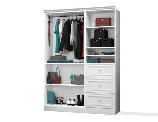 Modubox Closet Organizer White Versatile 61” Closet Organizer with Drawers - White