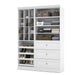 Modubox Closet Organizer White Versatile 61” Closet Organizer with Storage Cubbies and Drawers - White