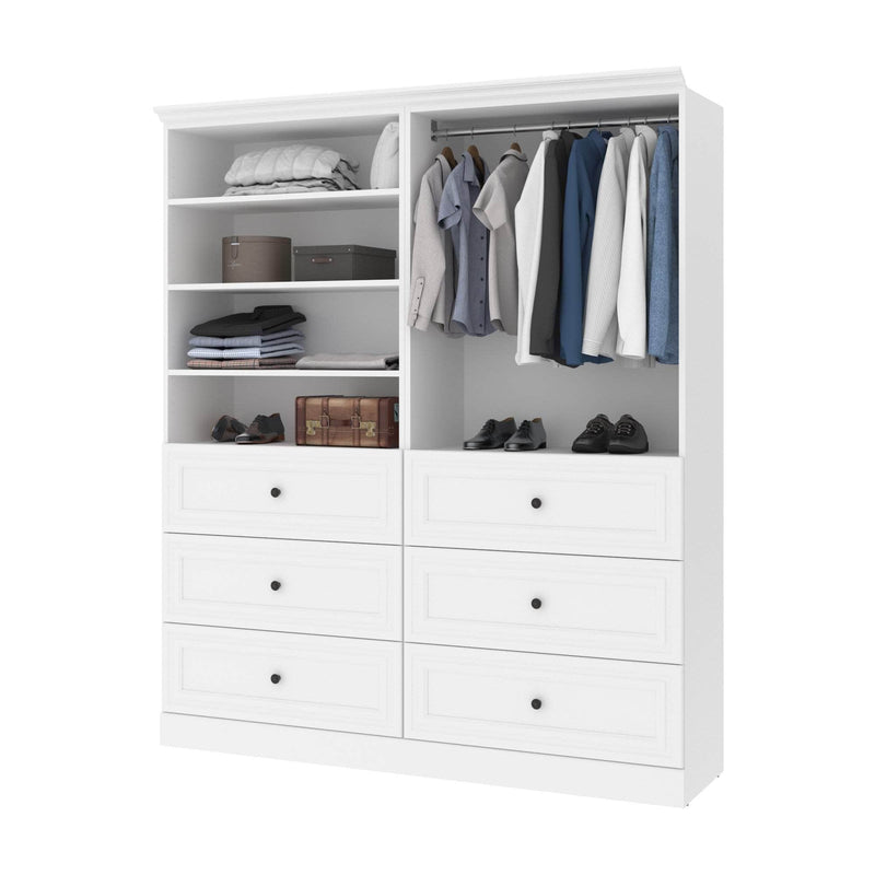 Modubox Closet Organizer White Versatile 72“ Closet Organizer - White