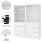 Modubox Closet Organizer White Versatile 72“ Closet Organizer - White