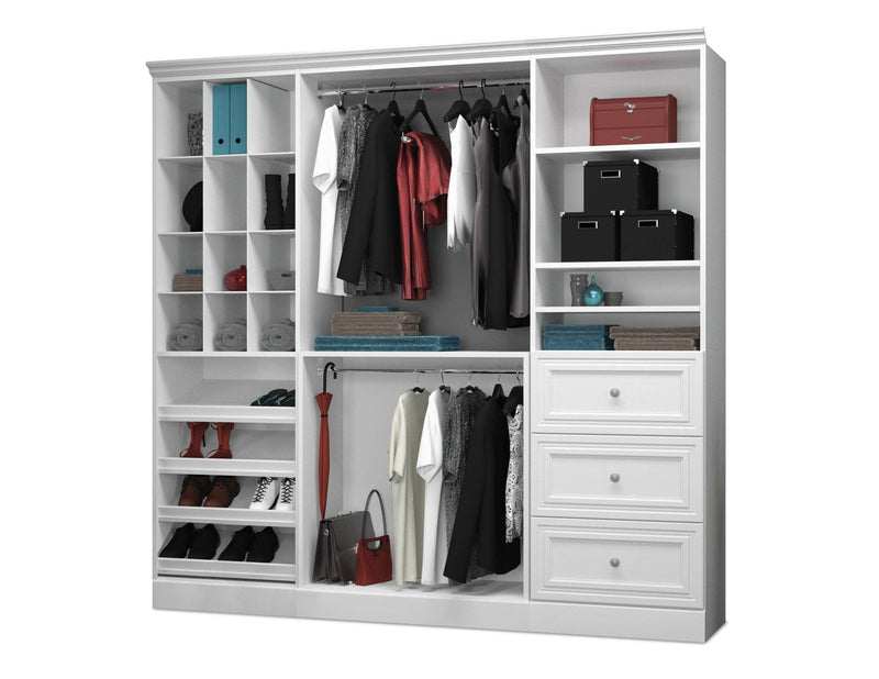 Modubox Closet Organizer White Versatile 86“ Closet Organizer - Available in 2 Colours