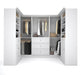 Modubox Closet Organizer White Versatile U-Shaped Walk-In Closet Organizer - In White