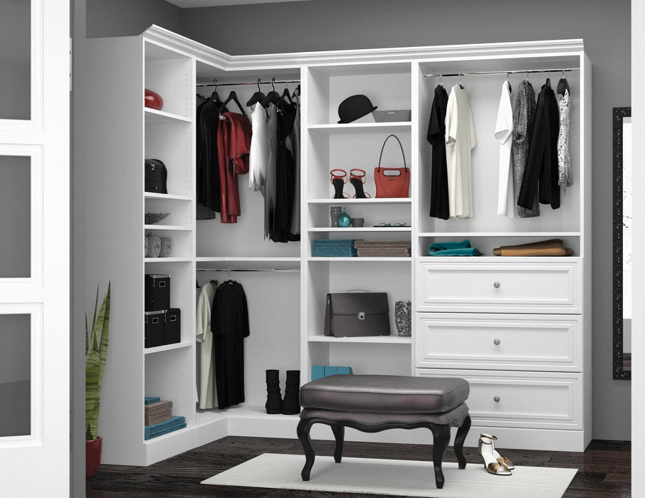 Modubox Closet Organizer White Versatile Walk-In Closet Organizer in White
