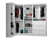 Modubox Closet Organizer White Versatile Walk-In Closet Organizer in White