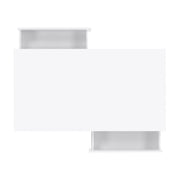 Modubox Coffee Table Adara 48W Coffee Table in UV White and Mountain Ash Grey