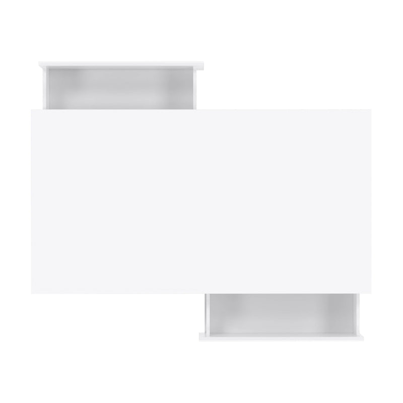 Modubox Coffee Table Adara 48W Coffee Table in UV White and Mountain Ash Grey