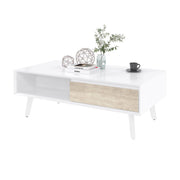 Modubox Coffee Table Adara 48W Coffee Table in UV White and Mountain Ash Grey