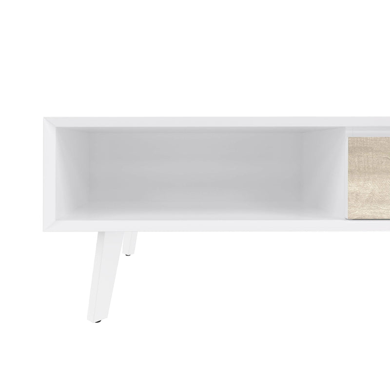 Modubox Coffee Table Adara 48W Coffee Table in UV White and Mountain Ash Grey