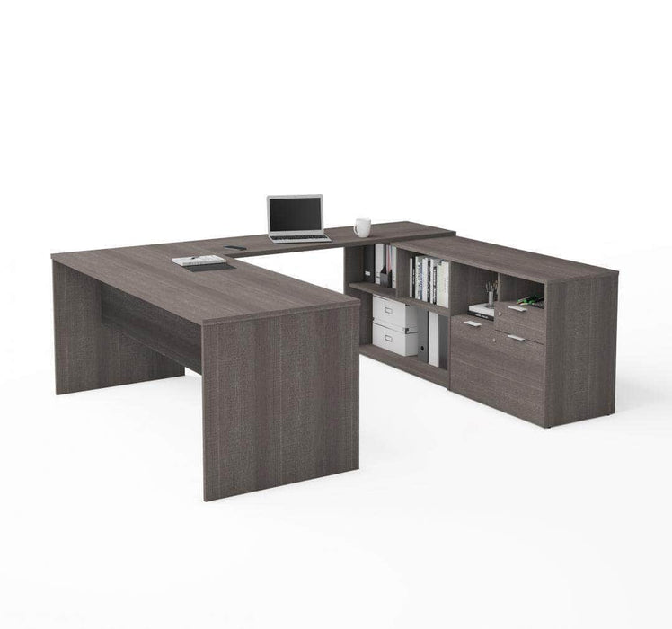 Modubox Computer Desk Bark Grey i3 Plus U or L-Shaped Desk - Available in 3 Colours