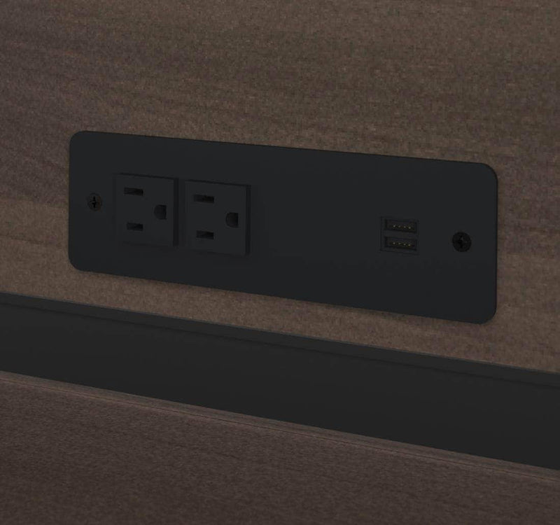 Modubox Computer Desk Logan U-Shaped Desk with Hutch, Lateral File Cabinet, and Bookcase