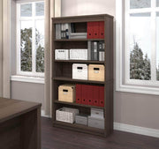 Modubox Computer Desk Logan U-Shaped Desk with Hutch, Lateral File Cabinet, and Bookcase