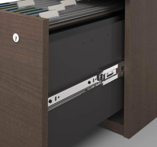 Modubox Computer Desk Logan U-Shaped Desk with Hutch, Lateral File Cabinet, and Bookcase
