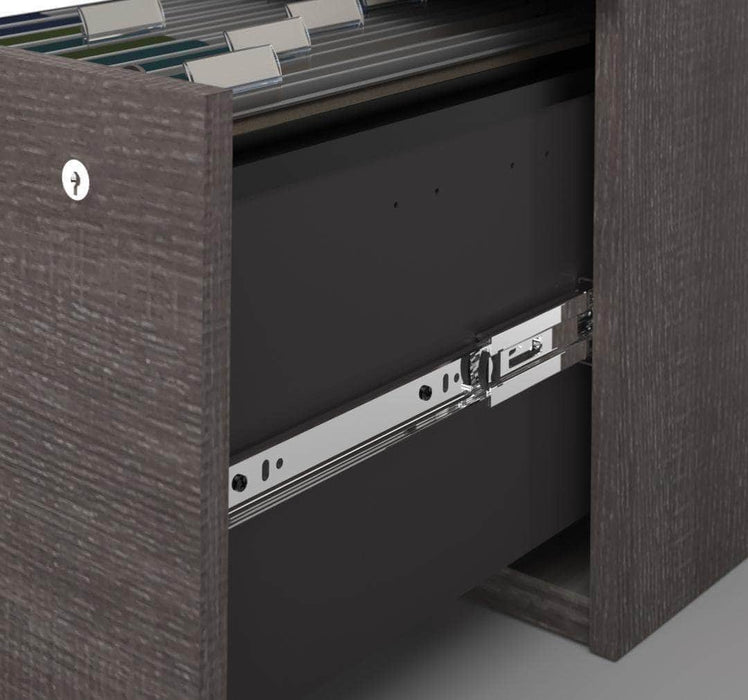Modubox Computer Desk Logan U-Shaped Desk with Pedestal and Hutch - Available in 3 Colours