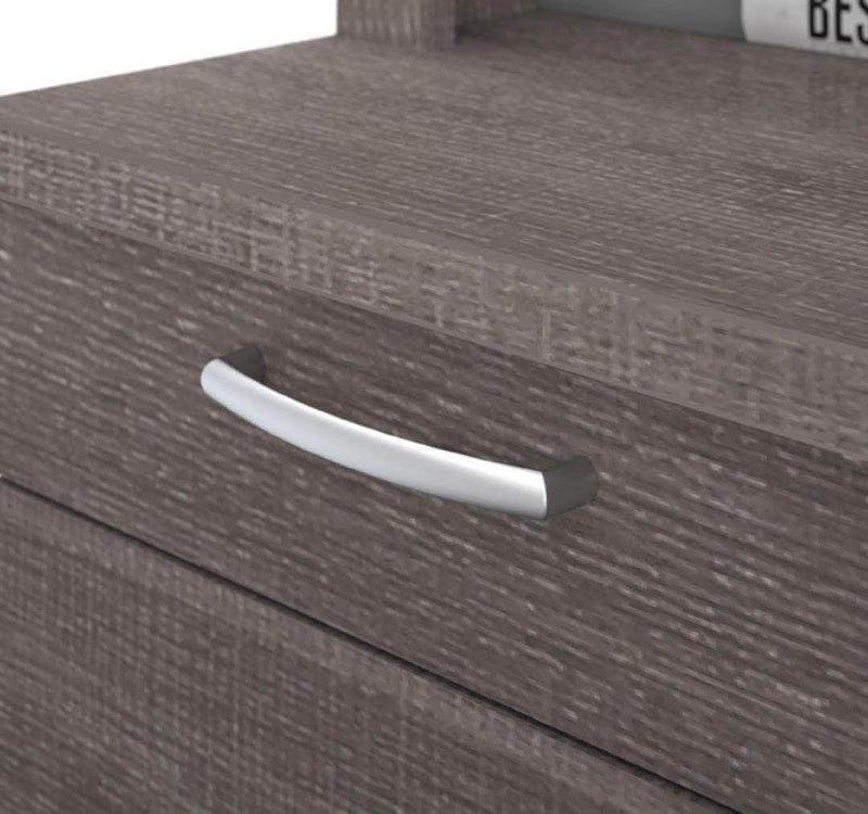 Modubox Computer Desk Logan U-Shaped Desk with Pedestal and Hutch - Available in 3 Colours