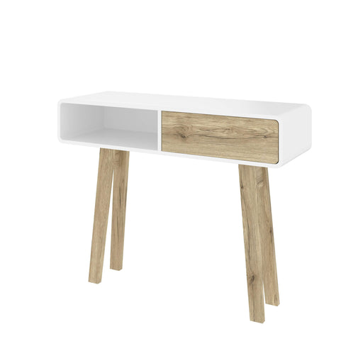 Modubox Console Table White UV & Sandy Brown Oak Alhena 40W Console Table - Available in 2 Colours