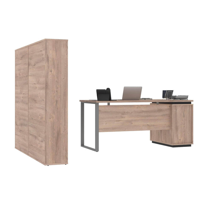 Modubox Desk Aquarius 3-Piece Set Including a Desk with Single Pedestal and 2 Storage Units with 8 Cubbies - Available in 4 Colours