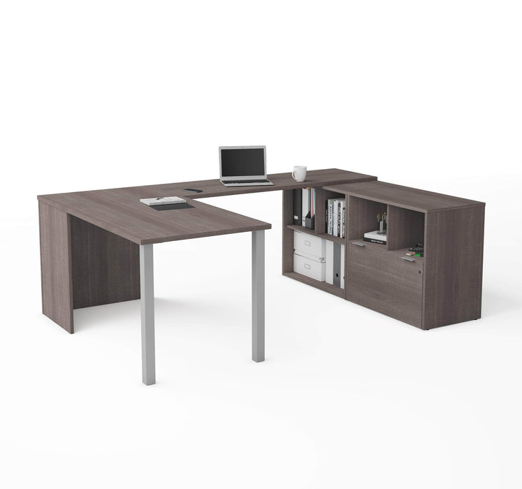 Modubox Desk Bark Grey i3 Plus U-Shaped Executive Desk - Available in 2 Colours