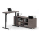 Modubox Desk Bark Grey Pro-Linea 2-Piece Set Including a Standing Desk and a Credenza - Available in 2 Colours